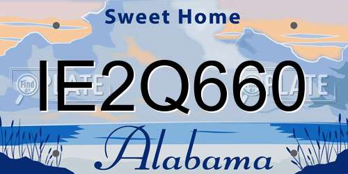 IE2Q660 Alabama License Plate