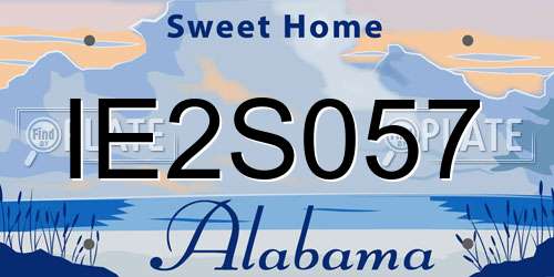 IE2S057 Alabama License Plate