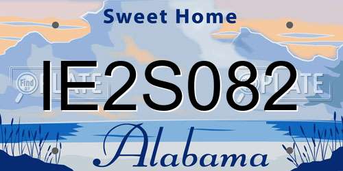 IE2S082 Alabama License Plate