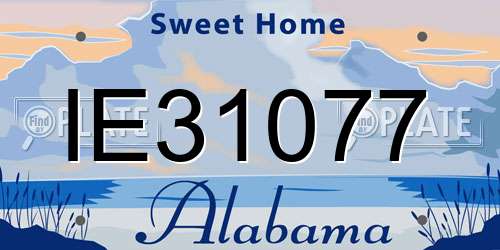 IE31077 Alabama License Plate