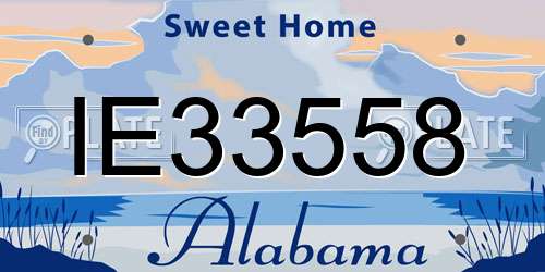 IE33558 Alabama License Plate