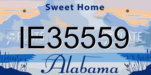 IE35559 Alabama License Plate