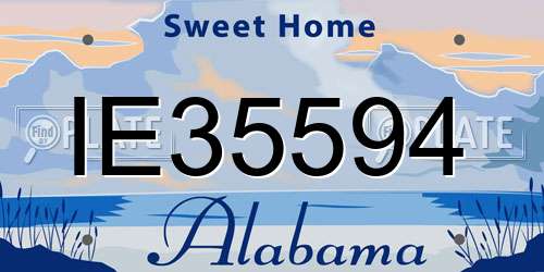 IE35594 Alabama License Plate