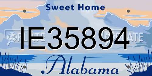IE35894 Alabama License Plate