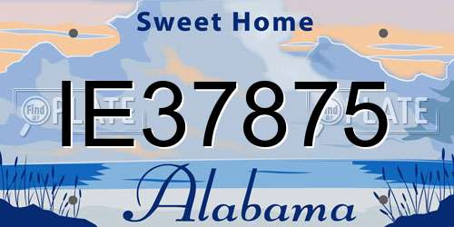 IE37875 Alabama License Plate