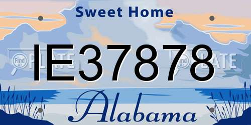 IE37878 Alabama License Plate