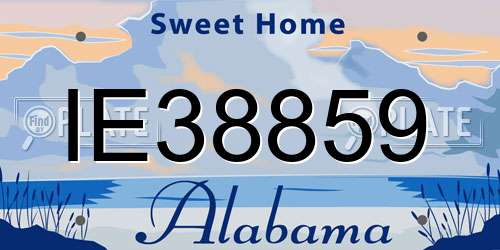 IE38859 Alabama License Plate
