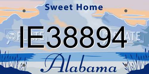 IE38894 Alabama License Plate