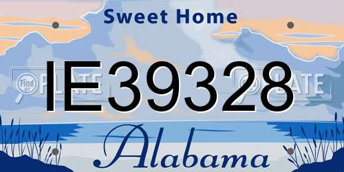 IE39328 Alabama License Plate