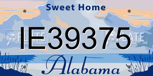 IE39375 Alabama License Plate
