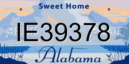 IE39378 Alabama License Plate