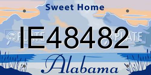 IE48482 Alabama License Plate