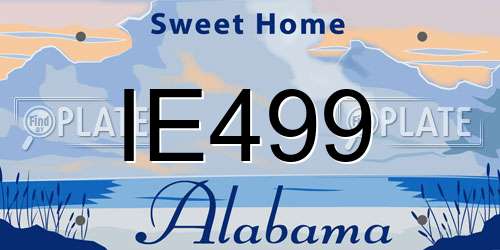IE499 Alabama License Plate
