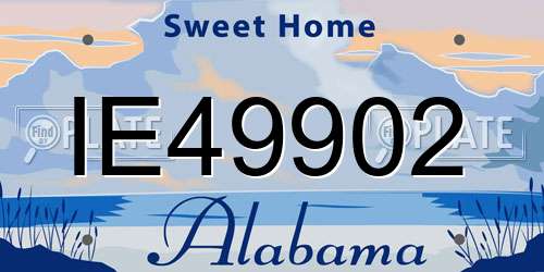IE49902 Alabama License Plate