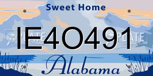 IE4O491 Alabama License Plate