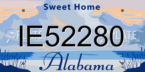 IE52280 Alabama License Plate