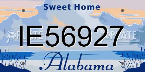 IE56927 Alabama License Plate