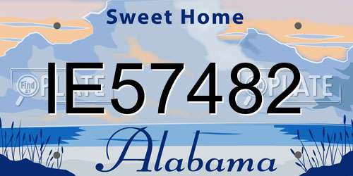 IE57482 Alabama License Plate
