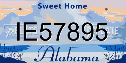 IE57895 Alabama License Plate