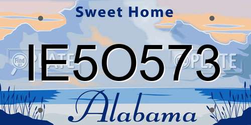 IE5O573 Alabama License Plate