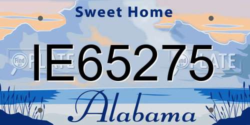 IE65275 Alabama License Plate