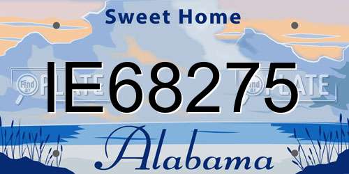 IE68275 Alabama License Plate