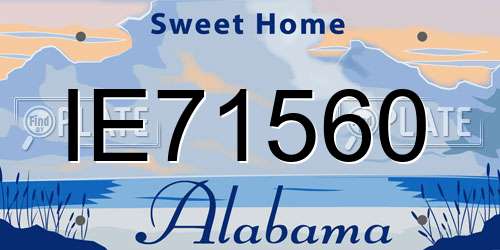 IE71560 Alabama License Plate