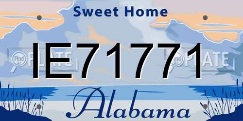 IE71771 Alabama License Plate