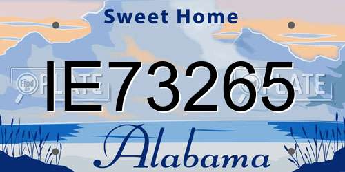 IE73265 Alabama License Plate