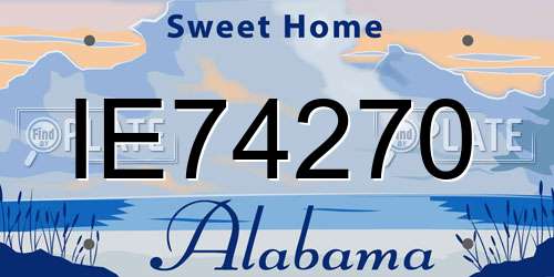IE74270 Alabama License Plate