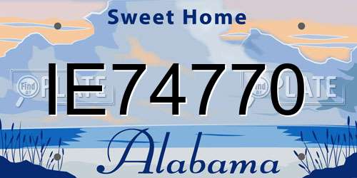 IE74770 Alabama License Plate