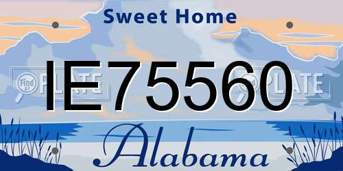 IE75560 Alabama License Plate