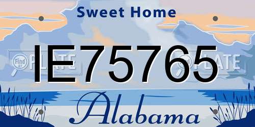 IE75765 Alabama License Plate
