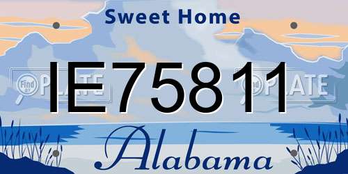 IE75811 Alabama License Plate