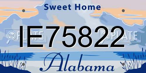 IE75822 Alabama License Plate