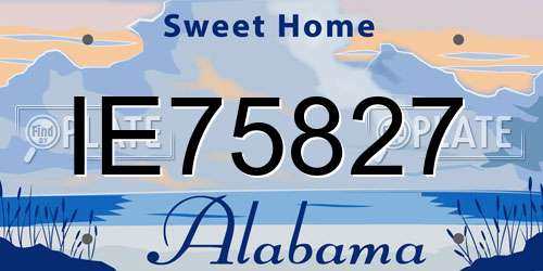 IE75827 Alabama License Plate