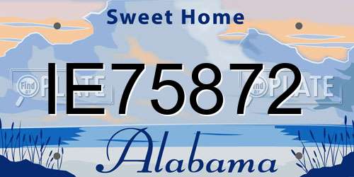 IE75872 Alabama License Plate