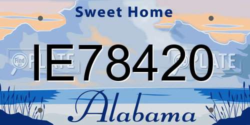 IE78420 Alabama License Plate