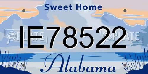 IE78522 Alabama License Plate