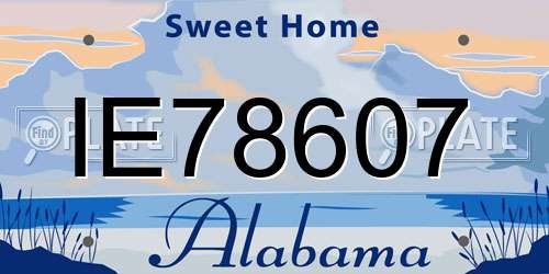 IE78607 Alabama License Plate