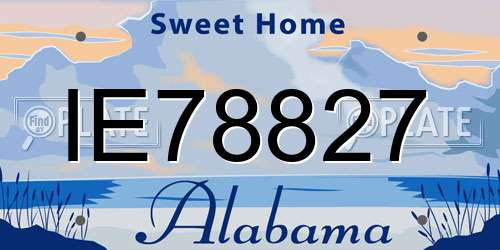IE78827 Alabama License Plate