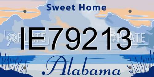 IE79213 Alabama License Plate
