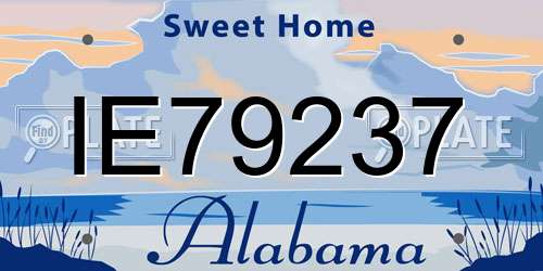 IE79237 Alabama License Plate