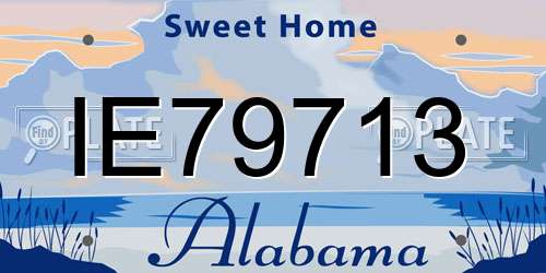 IE79713 Alabama License Plate