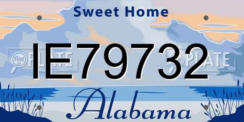 IE79732 Alabama License Plate