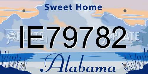 IE79782 Alabama License Plate