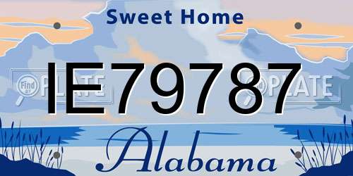 IE79787 Alabama License Plate
