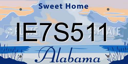 IE7S511 Alabama License Plate