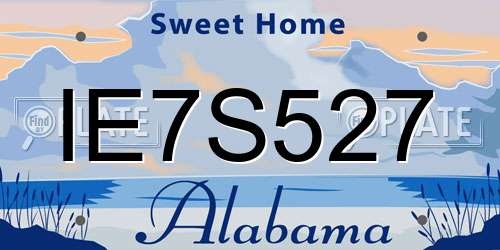 IE7S527 Alabama License Plate