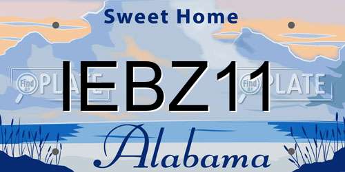 IEBZ11 Alabama License Plate